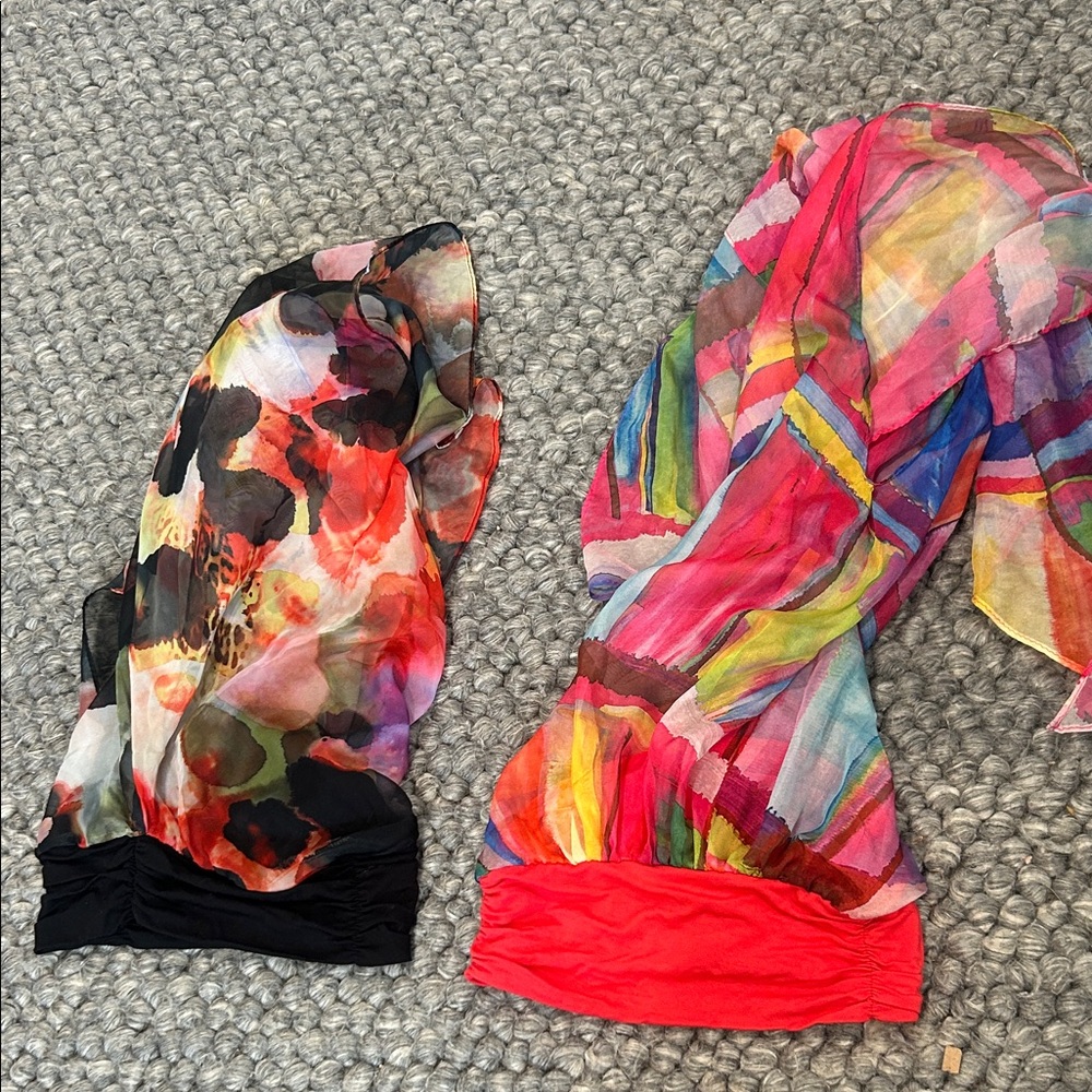 Non Signe Multi-Color Bamboo Printed Head-wrap Duo